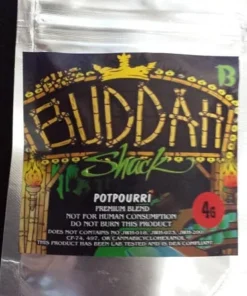 Buddha Shack Herbal Incense stick burning in a calming and aromatic room
