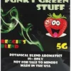 Funky Green Stuff Herbal Incense stick burning with rich, herbal aroma in a cozy room