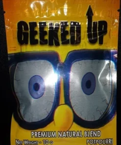 Geeked Up Herbal Incense packaging with premium herbal blend 10g