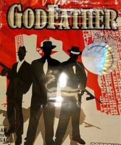 Burning Godfather Herbal Incense stick in ceramic holder