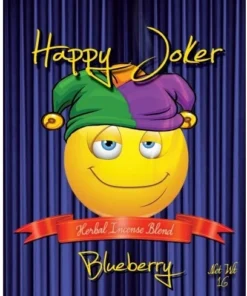 Burning Happy Joker Herbal Incense stick in ceramic holder