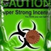Caution Super Strong Incense stick burning in a bold and invigorating room