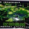 Incredible Hulk Kush Fragrant Potpourri in a colorful package emitting aromatic smoke