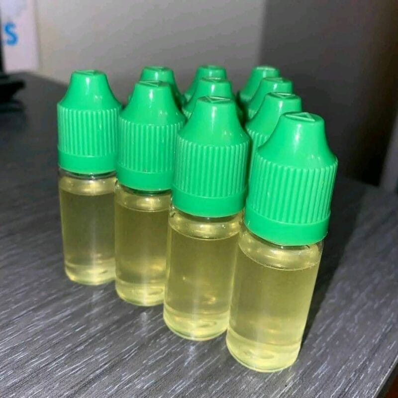 Liquid herbal incense bottle and aromatic product overview